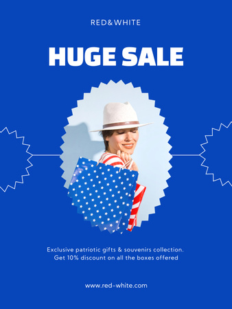 Unforgettable Items Sale Announcement for USA Independence Day Poster US Design Template