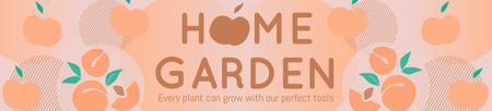 Home Garden Ad with Fruits Ebay Store Billboard Design Template