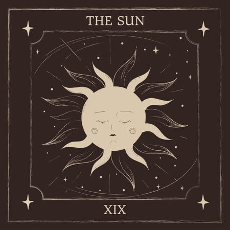 Astrological Inspiration with Sun illustration Instagram Design Template