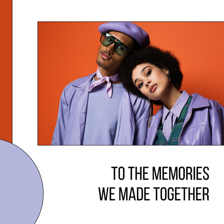 Memory Book with Stylish Couple Photo Book Design Template