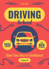 Vehicle Driving School Promotion With Free Register