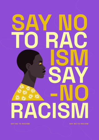 Protest against Racism Poster tervezősablon
