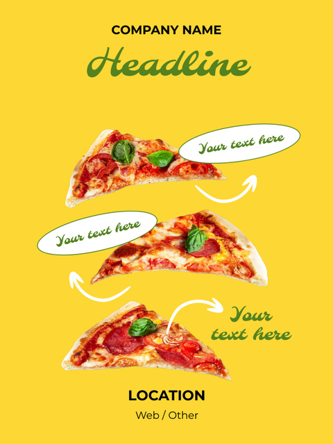 Tasty New Pizza with More Cheese Offer Poster US Design Template