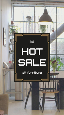 Plantilla de diseño de Furniture Sale Ad with Modern Room Instagram Video Story 