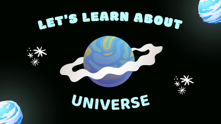 Designvorlage Learn About Universe für Youtube Thumbnail