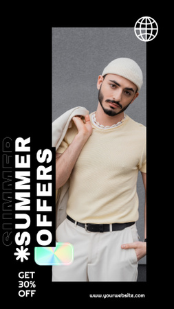 Template di design Offerte estive di Moda Uomo Instagram Story
