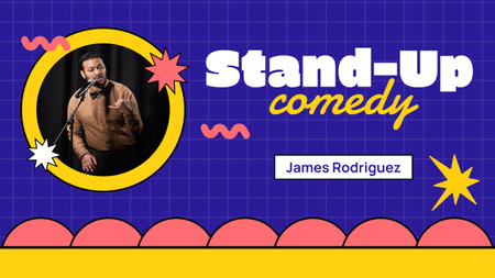 Platilla de diseño Special Episode Ad with Stand-up Show and Performer Youtube