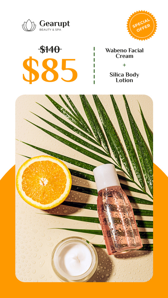 Template di design Lovely Beauty Products Ad Natural Oil and Petals Offer Instagram Story