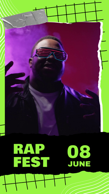 Rap Music Festival TikTok Video – шаблон для дизайна
