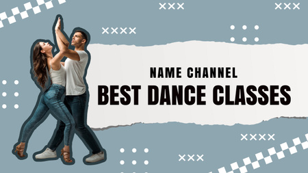 Anúncio das Melhores Aulas de Dança com Casal Apaixonado Youtube Modelo de Design