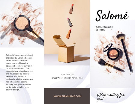 Platilla de diseño Cosmetology School Promotion Brochure 8.5x11in