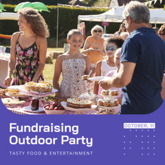 Fundraising Fun-filled Outdoor Party In Purple