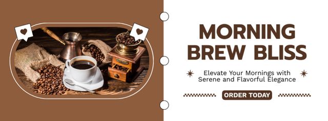 Modèle de visuel Awesome Coffee Drinks For Morning Offer In Shop - Facebook cover