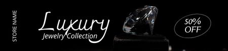 Jewelry Collection Ad with Precious Gemstone Ebay Store Billboard Design Template