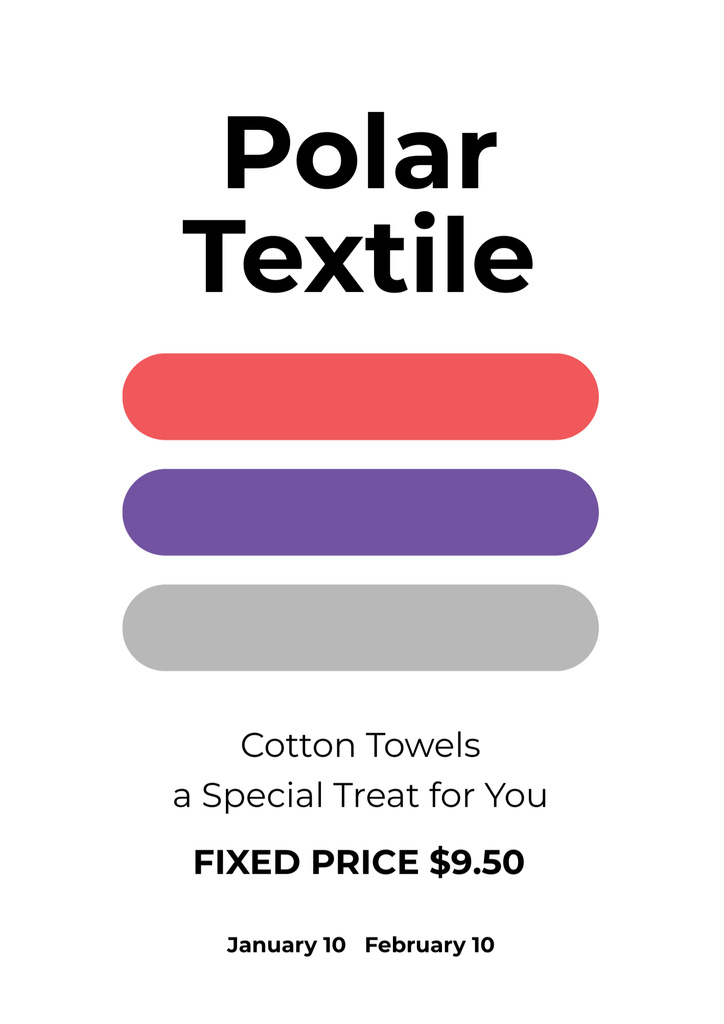 Textile Store Ad with Colors Offer Palette Poster B2 Design Template