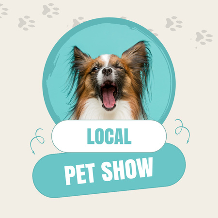 Local Pet Show Announcement With Best Breeds Animated Post Design Template