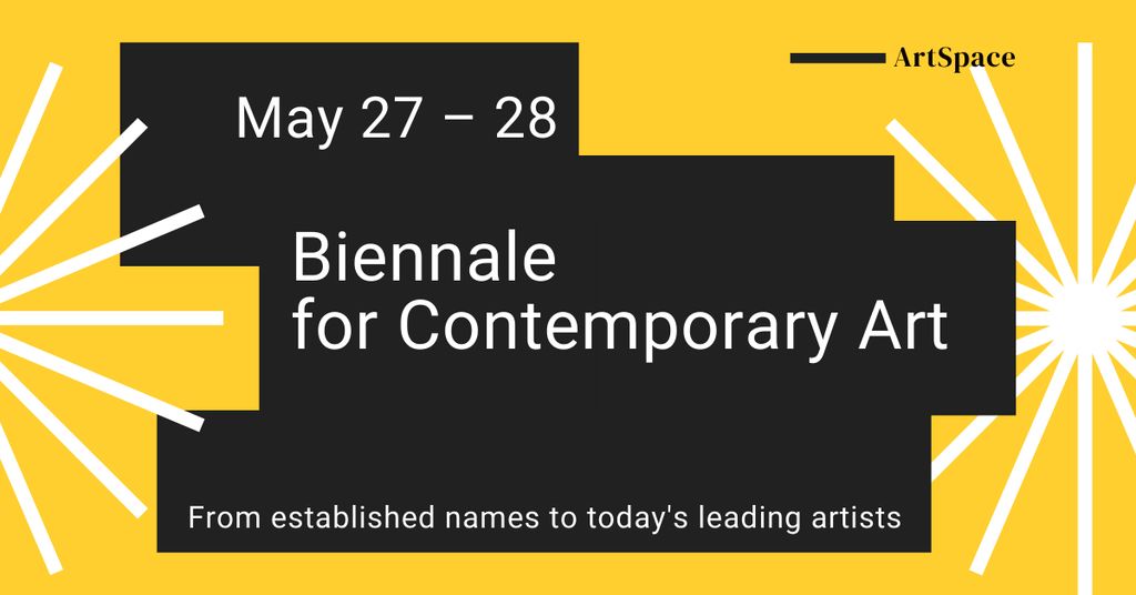 Biennale for Contemporary Art Announcement Facebook AD Design Template