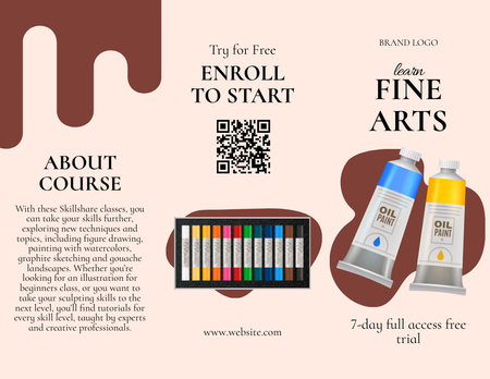 Fine Art Course Offer Brochure 8.5x11in Design Template