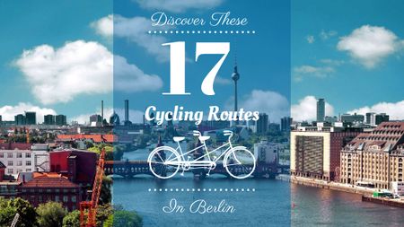 Cycling routes in Berlin city Title Modelo de Design
