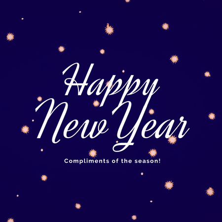 New Year Holiday Greeting Social media Design Template