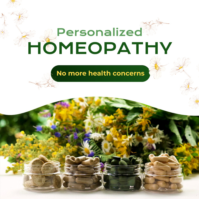 Szablon projektu Personalized Homeopathy Supplements With Discount Animated Post