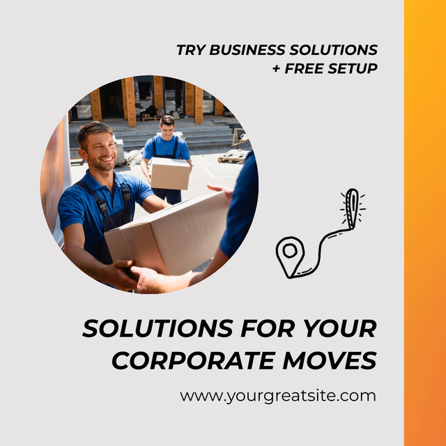 Platilla de diseño Reliable Service For Corporate Moves Offer Animated Post