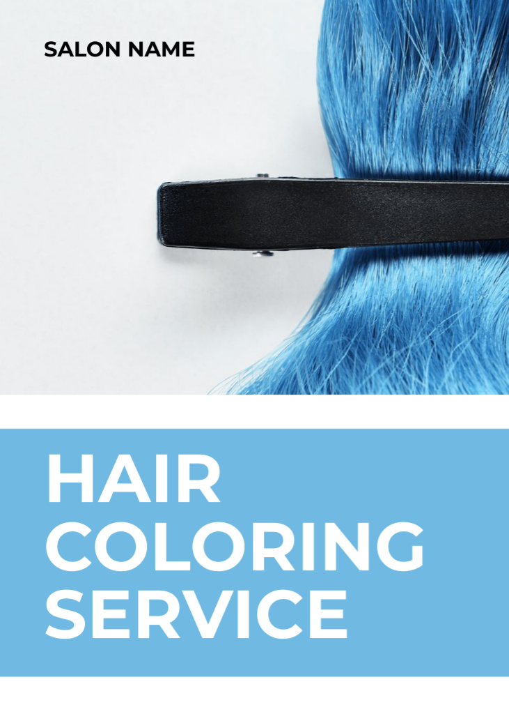 Price List for Hair Coloring Services Flayer Šablona návrhu