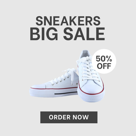 Platilla de diseño Sneakers Sale Offer Instagram