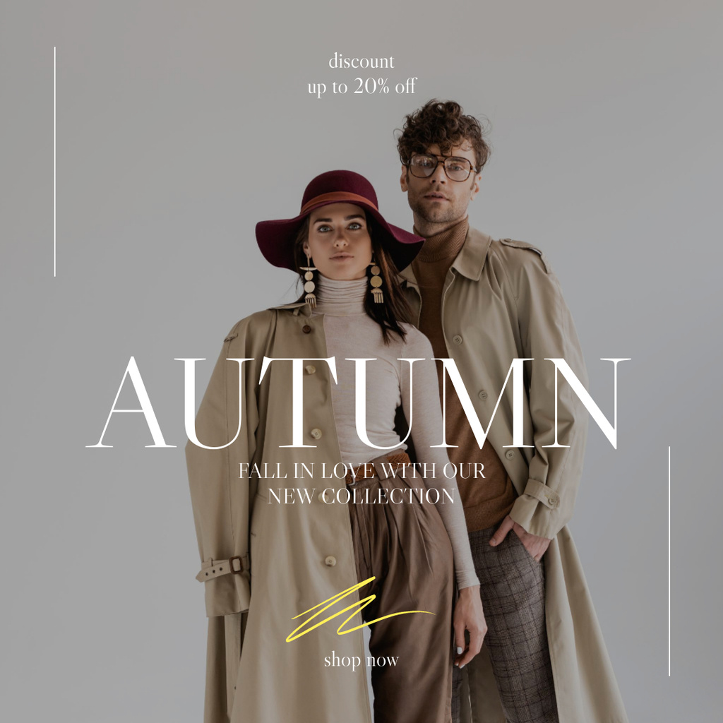 Autumn New Collection Instagram Šablona návrhu