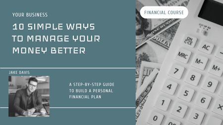 Simple Ways to Manage your Money Better Title Tasarım Şablonu