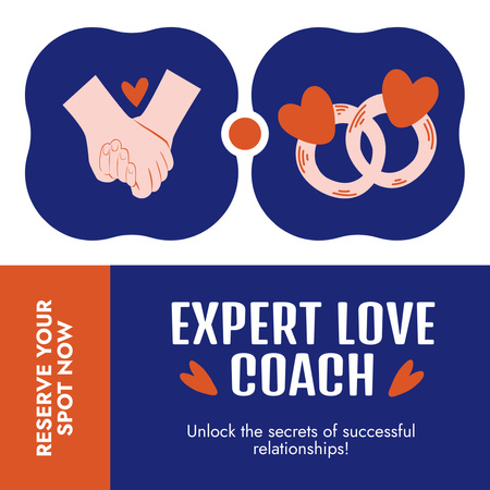 Jmenování Expert Love Coach Instagram Šablona návrhu