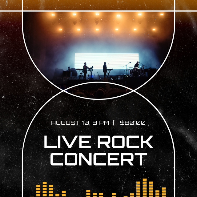 Live Rock Concert Animated Post Šablona návrhu