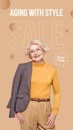 Stylish Outfit For Seniors With Discount Instagram Video Story Design Template