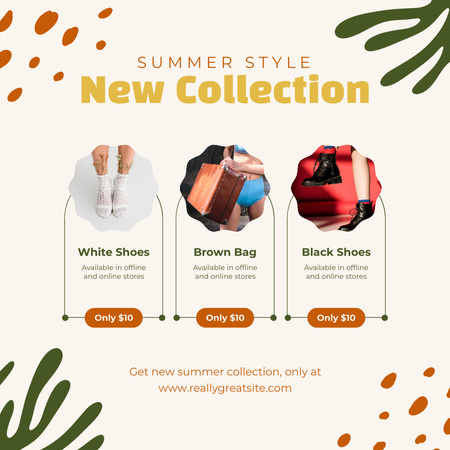 Ontwerpsjabloon van Instagram van Uitverkoop van zomerse stijlen en accessoires