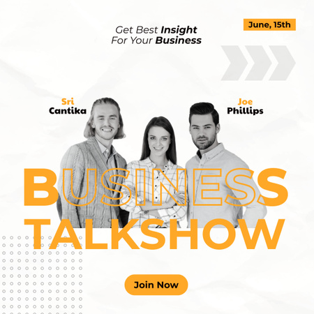 Platilla de diseño Business Talk Show Announcement LinkedIn post