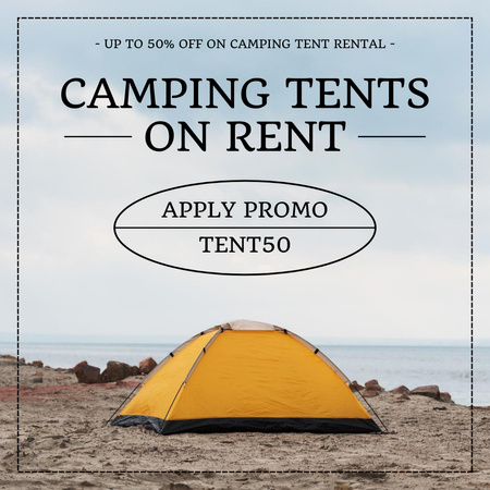 Szablon projektu Oferta wynajmu namiotów kempingowych Instagram