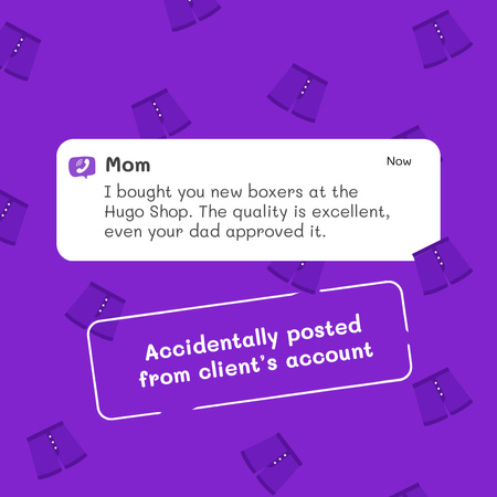 Funny Joke with Mom's Message Instagram Design Template