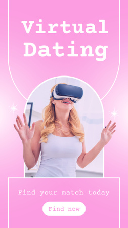 Ontwerpsjabloon van Instagram Story van Virtual Reality Dating