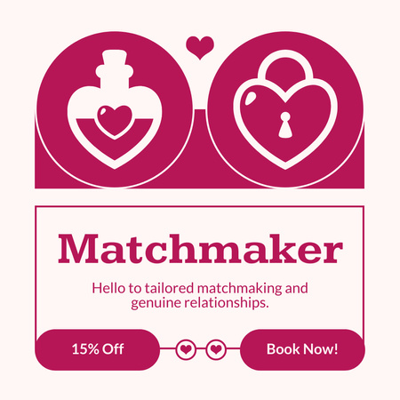 Platilla de diseño Matchmaking and Genuine Love Finding Instagram