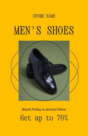 Men's Shoes Sale on Black Friday Flyer 5.5x8.5in Design Template