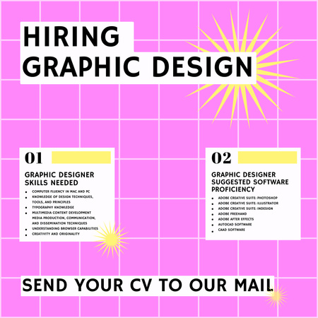 Graphic Designer Vacancy Announcement Instagram Šablona návrhu