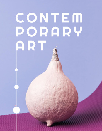 Contemporary Art Exhibition Announcement Flyer 8.5x11in Design Template
