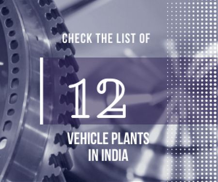 Vehicle plants in India poster Medium Rectangle Design Template
