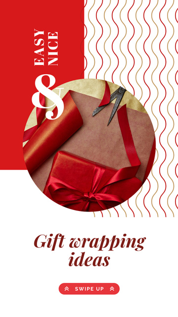 Christmas Gifts Wrapping Idea Instagram Story Šablona návrhu