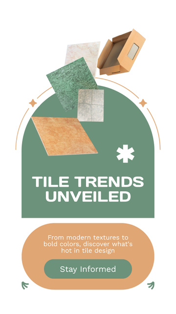 Plantilla de diseño de Tiling Trends Promotion With Various Samples Instagram Video Story 