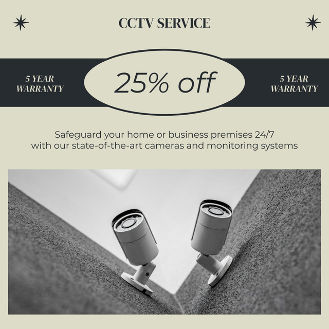 CCTV Technologies and Services Instagram AD Design Template