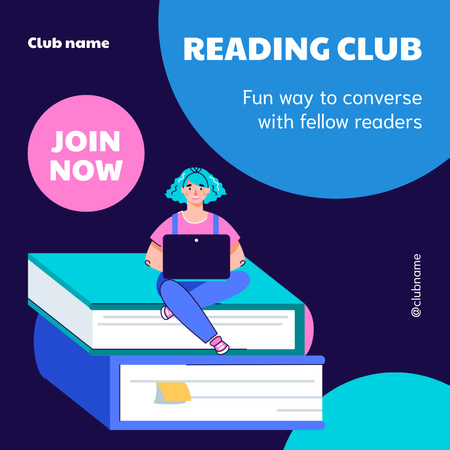 Join To Reading Club Instagram Design Template