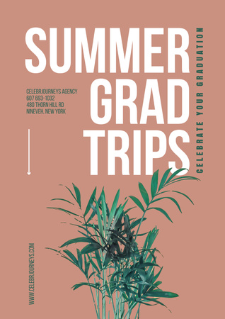 Summer Grad Trips Ad Poster Design Template