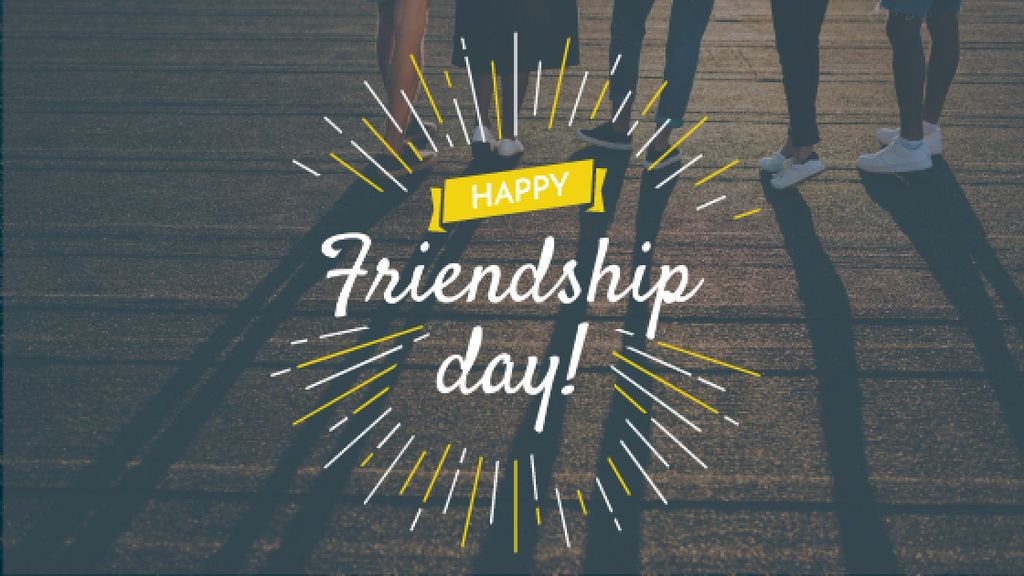 Template di design Friendship Day Greeting Young People Together Title