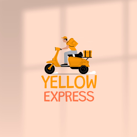 Expressz kézbesítési szolgáltatások Logo tervezősablon
